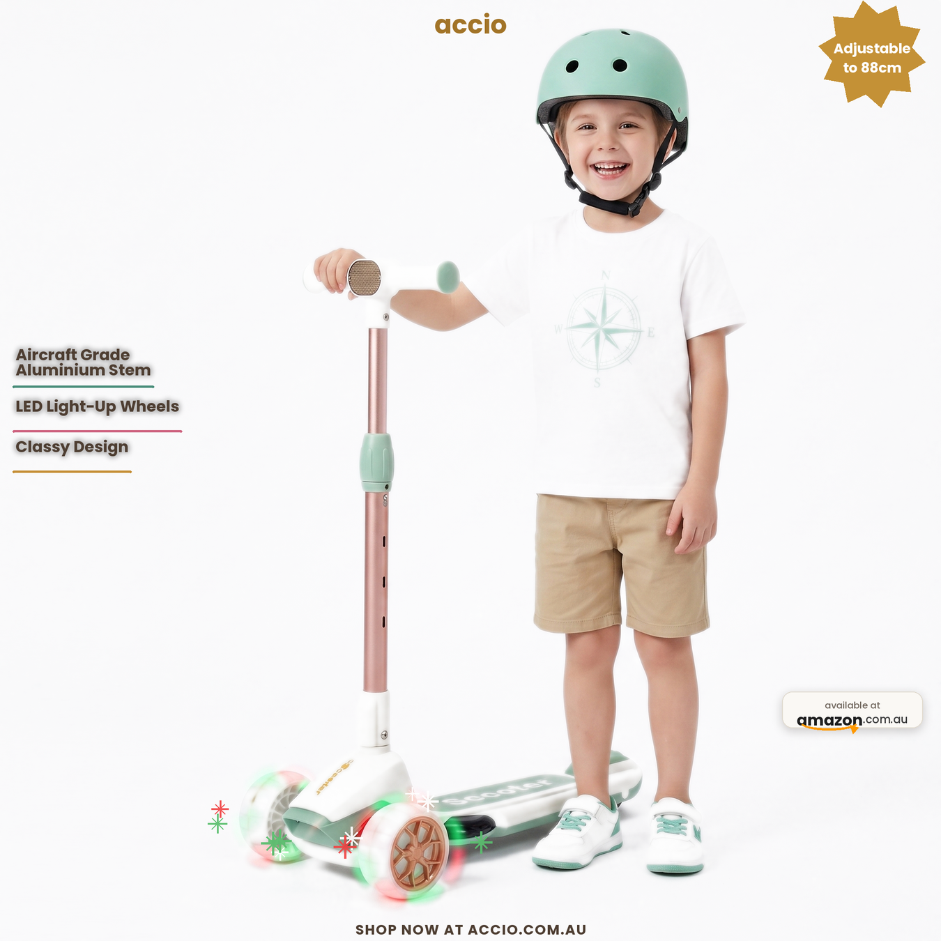 accio Kids Kick Scooter - Green
