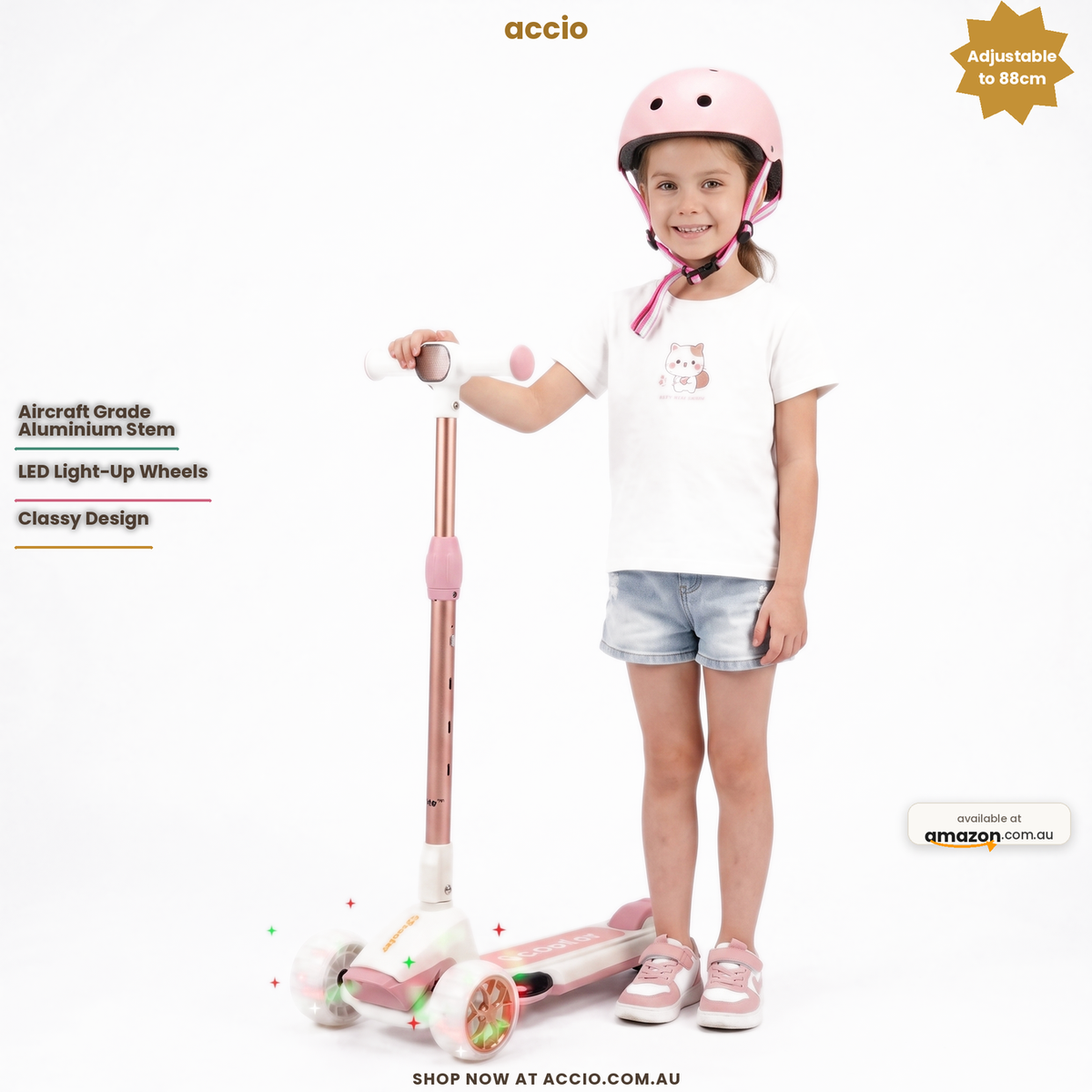 accio Kids Kick Scooter - Pink
